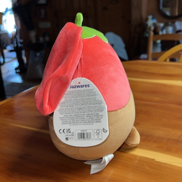 Squishmallow Easter 2025 12 inch Gunda the Chocolate Dipped Strawberry Bunny NEW - Picture 2 of 7